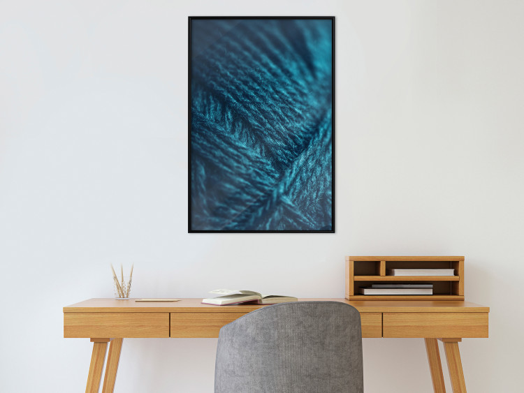 Wall Poster Emerald Wool - detailed wool texture in turquoise color 124453 additionalImage 8
