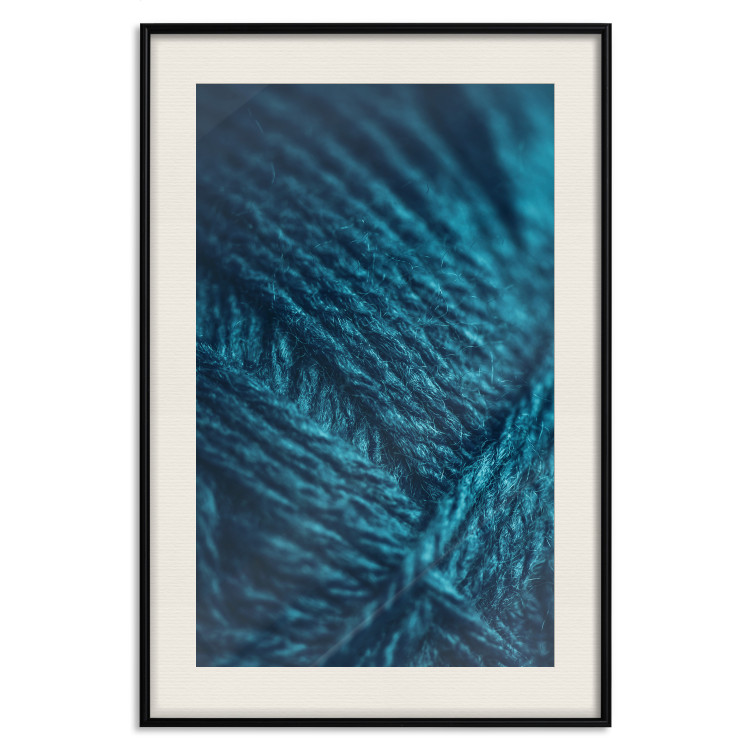 Wall Poster Emerald Wool - detailed wool texture in turquoise color 124453 additionalImage 18