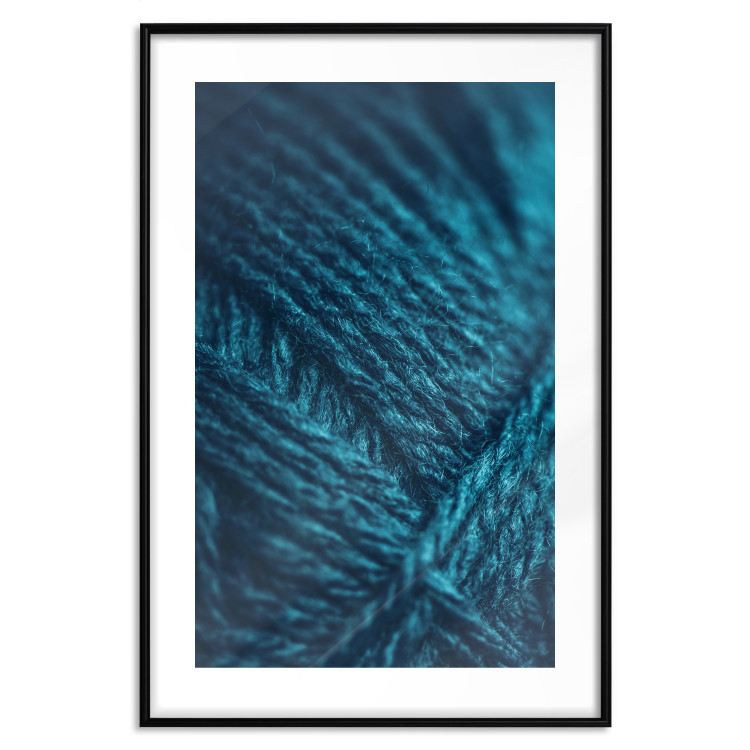 Wall Poster Emerald Wool - detailed wool texture in turquoise color 124453 additionalImage 15