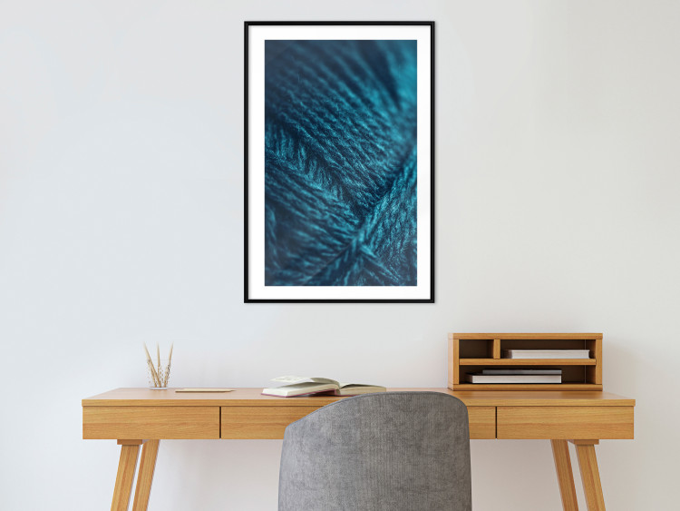 Wall Poster Emerald Wool - detailed wool texture in turquoise color 124453 additionalImage 9