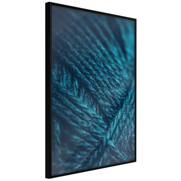 Wall Poster Emerald Wool - detailed wool texture in turquoise color 124453 additionalImage 2