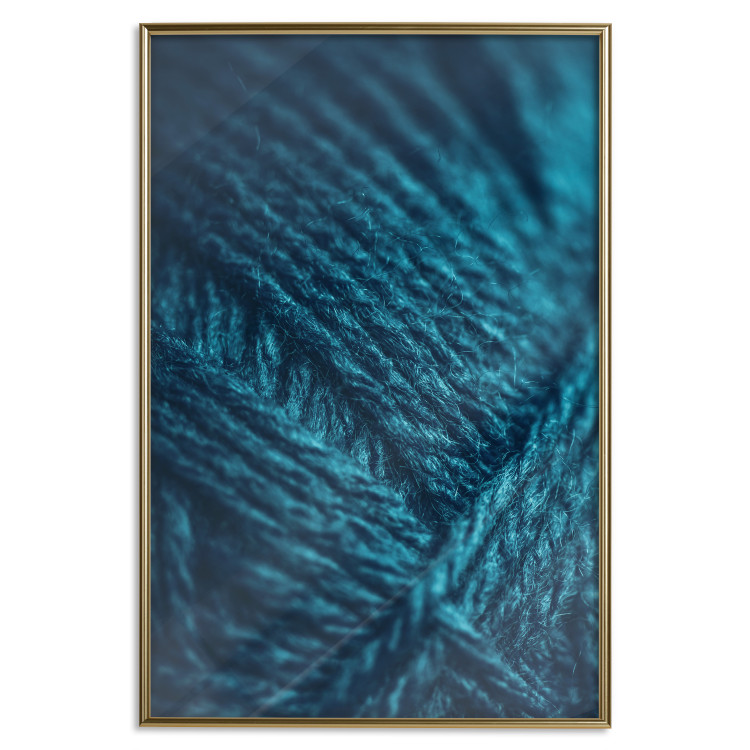 Wall Poster Emerald Wool - detailed wool texture in turquoise color 124453 additionalImage 20