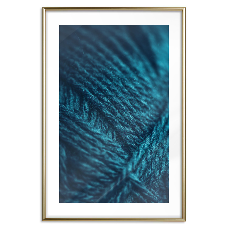 Wall Poster Emerald Wool - detailed wool texture in turquoise color 124453 additionalImage 16