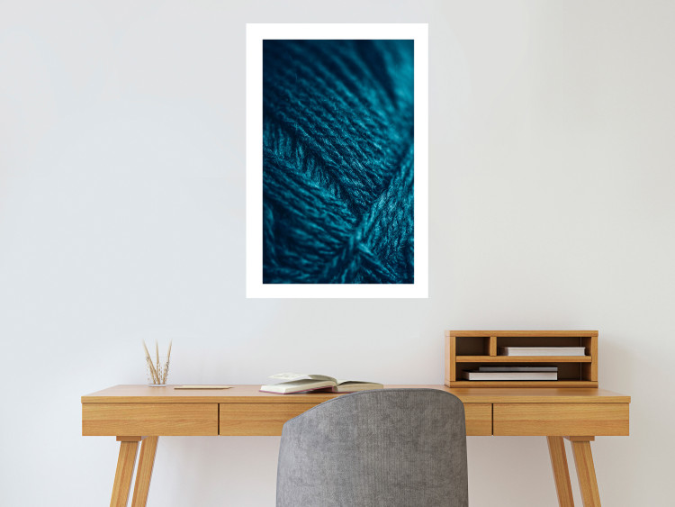 Wall Poster Emerald Wool - detailed wool texture in turquoise color 124453 additionalImage 7