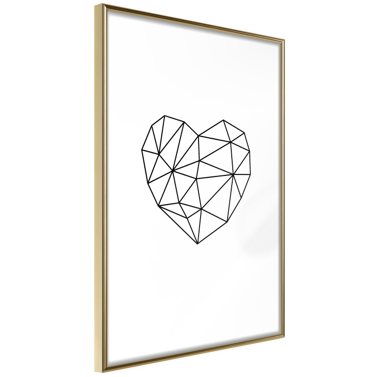 Wall Poster Love Mosaic - black line art heart on a contrasting white background 125453 additionalImage 6