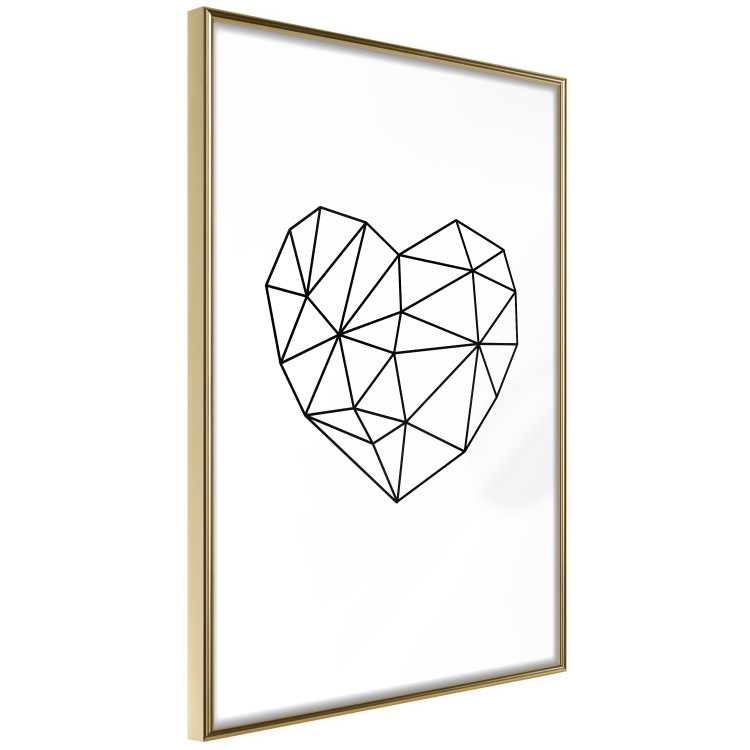 Wall Poster Love Mosaic - black line art heart on a contrasting white background 125453 additionalImage 14