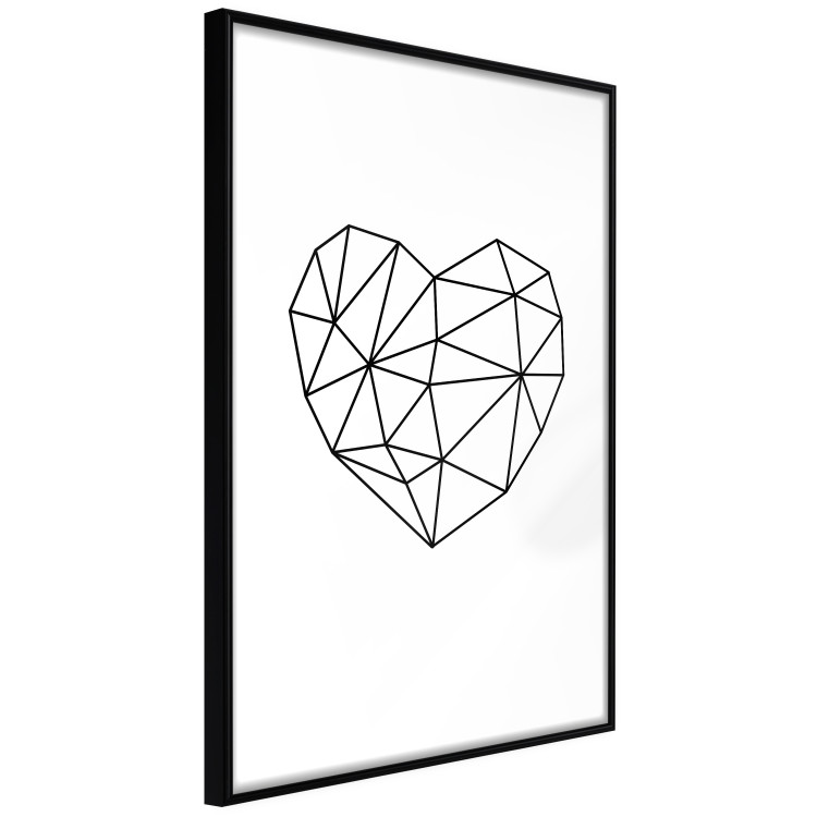 Wall Poster Love Mosaic - black line art heart on a contrasting white background 125453 additionalImage 10
