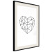 Wall Poster Love Mosaic - black line art heart on a contrasting white background 125453 additionalThumb 3