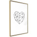 Wall Poster Love Mosaic - black line art heart on a contrasting white background 125453 additionalThumb 8