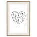 Wall Poster Love Mosaic - black line art heart on a contrasting white background 125453 additionalThumb 19