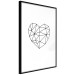 Wall Poster Love Mosaic - black line art heart on a contrasting white background 125453 additionalThumb 11