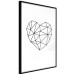 Wall Poster Love Mosaic - black line art heart on a contrasting white background 125453 additionalThumb 10
