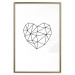 Wall Poster Love Mosaic - black line art heart on a contrasting white background 125453 additionalThumb 16