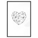 Wall Poster Love Mosaic - black line art heart on a contrasting white background 125453 additionalThumb 17