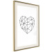 Wall Poster Love Mosaic - black line art heart on a contrasting white background 125453 additionalThumb 2