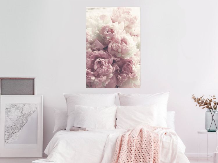 Wall Poster Delicate Peonies - landscape of a field with white and pink flowers 125753 additionalImage 23