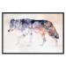 Wall Poster Lonely Wolf - colorful animal in an abstract style on a light background 126953 additionalThumb 18