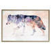 Wall Poster Lonely Wolf - colorful animal in an abstract style on a light background 126953 additionalThumb 21