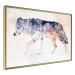 Wall Poster Lonely Wolf - colorful animal in an abstract style on a light background 126953 additionalThumb 12