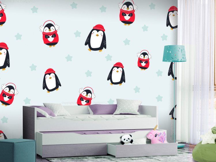 Photo Wallpaper Brawling Penguins 127553