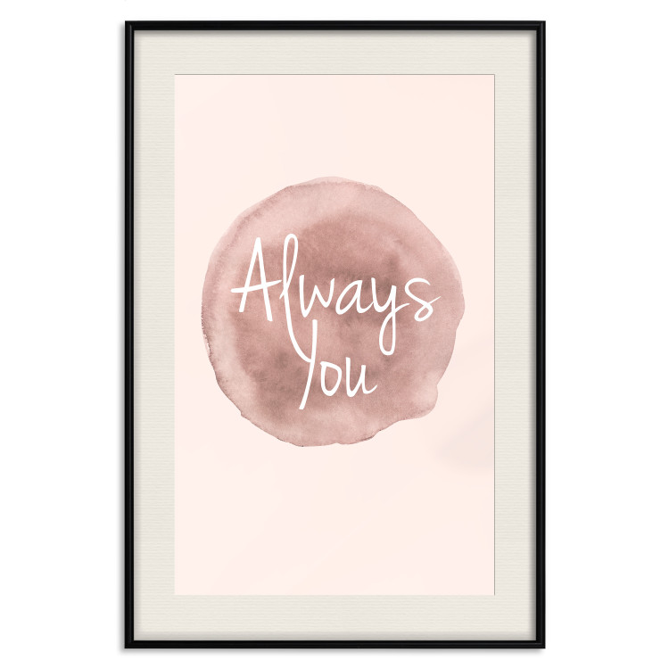 Wall Poster Always You - English inscription on watercolor pink background 127853 additionalImage 19