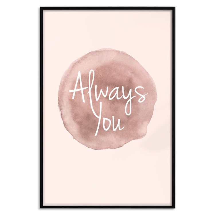 Wall Poster Always You - English inscription on watercolor pink background 127853 additionalImage 18