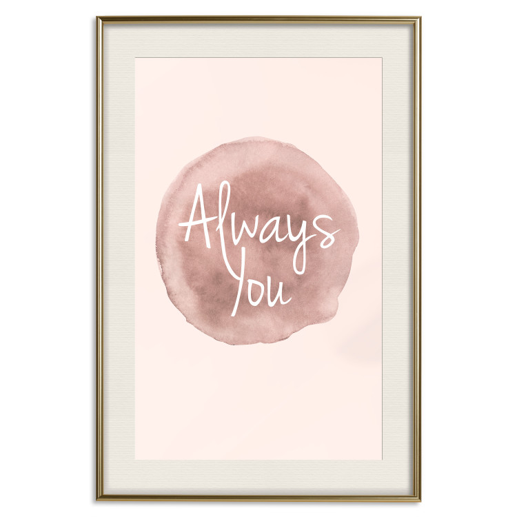Wall Poster Always You - English inscription on watercolor pink background 127853 additionalImage 20