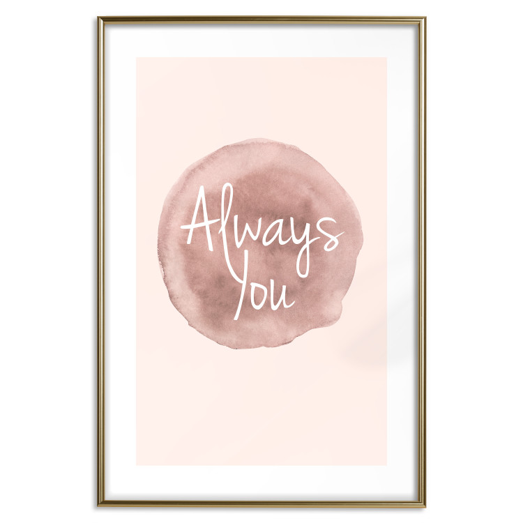 Wall Poster Always You - English inscription on watercolor pink background 127853 additionalImage 14
