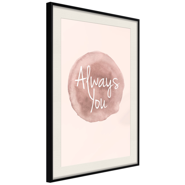 Wall Poster Always You - English inscription on watercolor pink background 127853 additionalImage 2