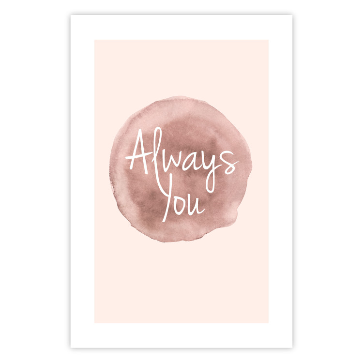 Wall Poster Always You - English inscription on watercolor pink background 127853 additionalImage 25
