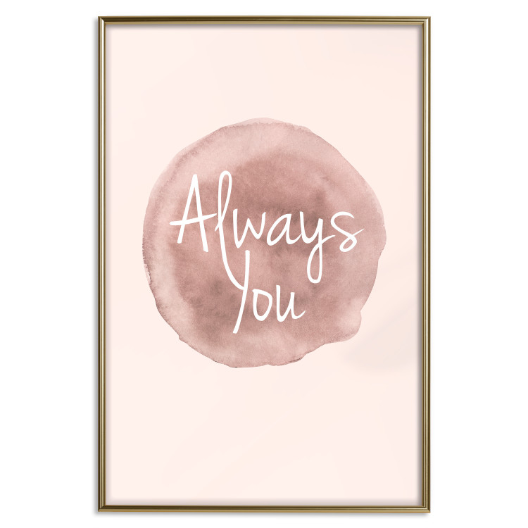 Wall Poster Always You - English inscription on watercolor pink background 127853 additionalImage 17
