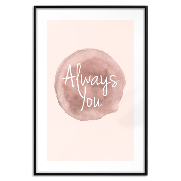 Wall Poster Always You - English inscription on watercolor pink background 127853 additionalImage 15