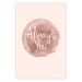 Wall Poster Always You - English inscription on watercolor pink background 127853
