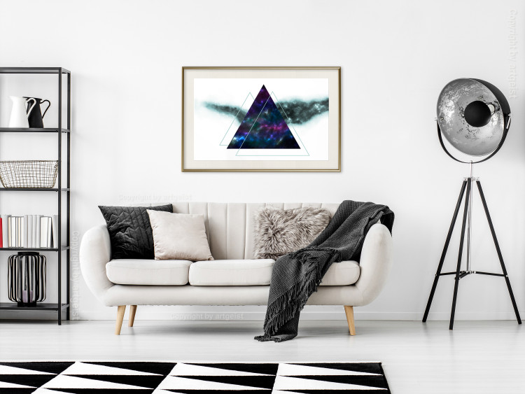 Wall Poster Cosmic Triangles - geometric abstraction on a solid white background 129153 additionalImage 22