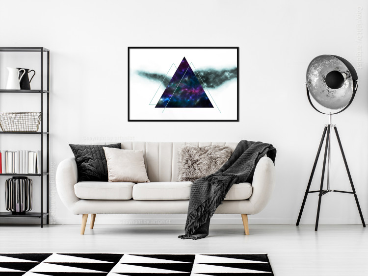 Wall Poster Cosmic Triangles - geometric abstraction on a solid white background 129153 additionalImage 6