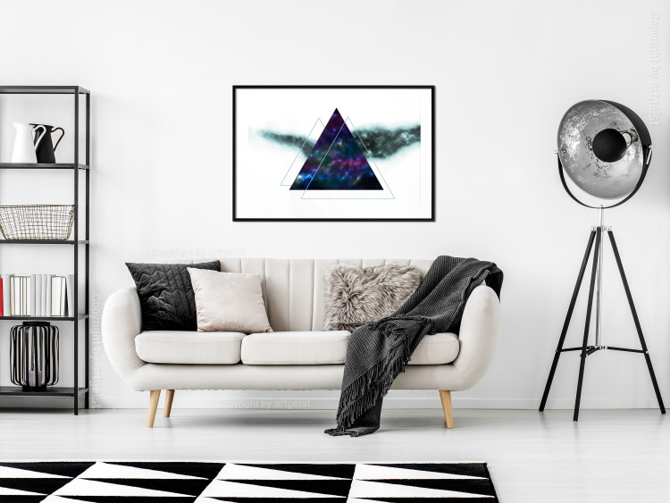 Wall Poster Cosmic Triangles - geometric abstraction on a solid white background 129153 additionalImage 23