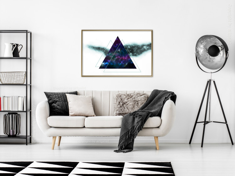 Wall Poster Cosmic Triangles - geometric abstraction on a solid white background 129153 additionalImage 5