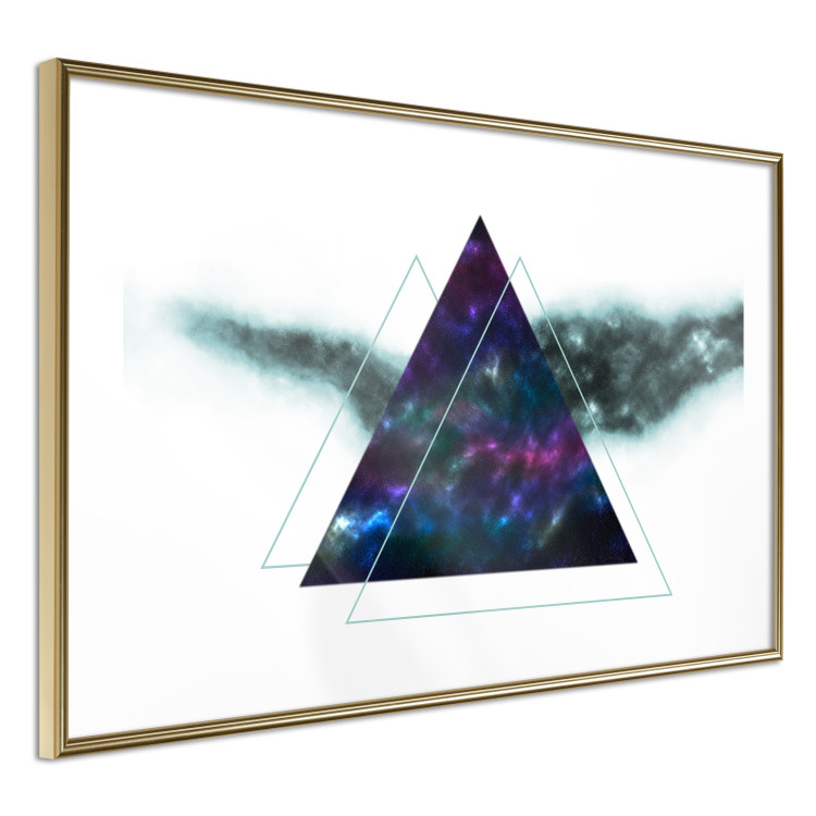 Wall Poster Cosmic Triangles - geometric abstraction on a solid white background 129153 additionalImage 7
