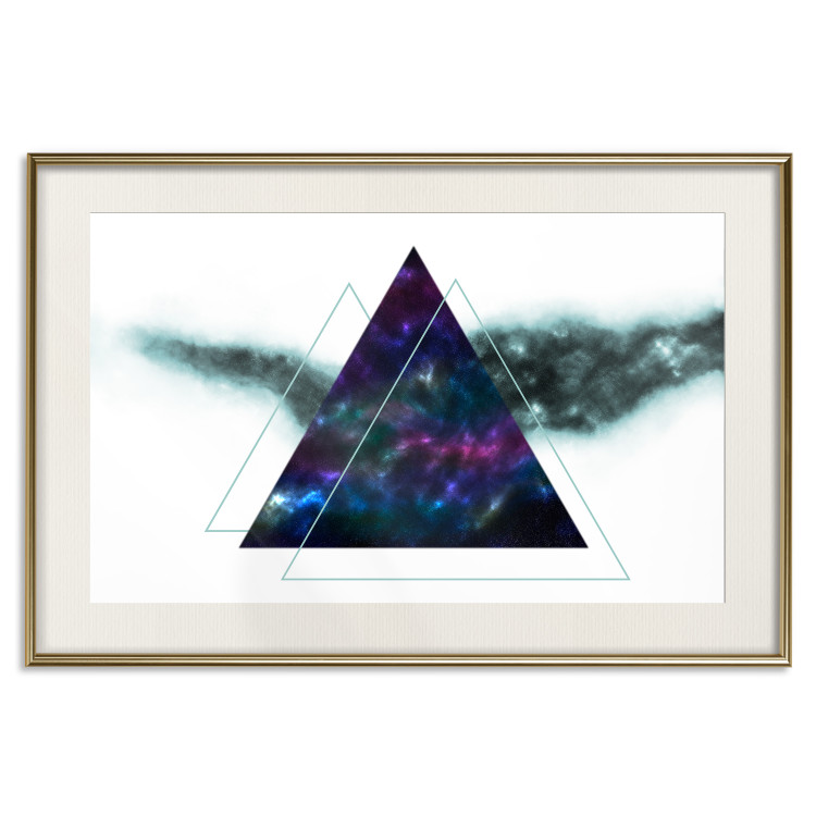 Wall Poster Cosmic Triangles - geometric abstraction on a solid white background 129153 additionalImage 20