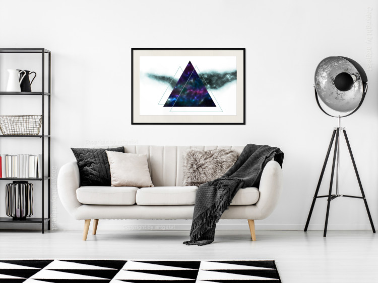 Wall Poster Cosmic Triangles - geometric abstraction on a solid white background 129153 additionalImage 24