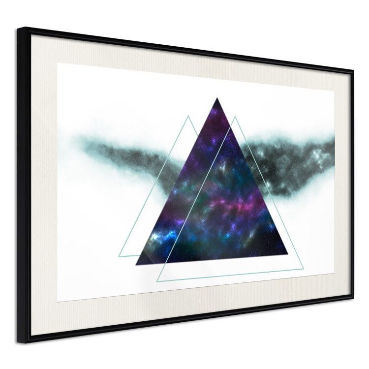 Wall Poster Cosmic Triangles - geometric abstraction on a solid white background 129153 additionalImage 2