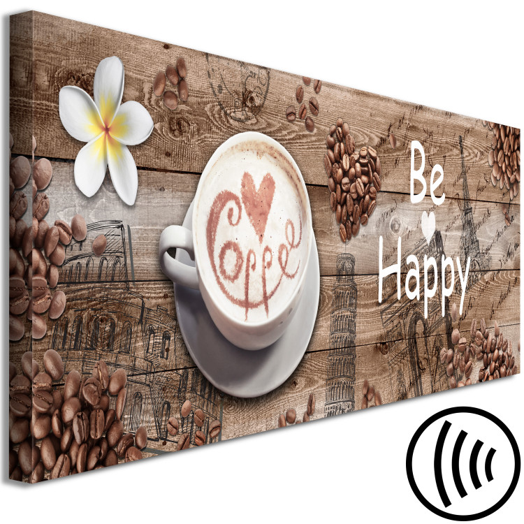Canvas Print Joy with Coffee (1-part) narrow - third variant - in English 129353 additionalImage 6