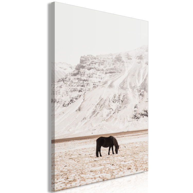 Canvas Print Solitude in the Valley (1-piece) Vertical - horse landscape in mountains 130353 additionalImage 2