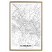 Wall Poster Map of Florence - black topographic map on a white background with labels 130453 additionalThumb 21