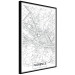 Wall Poster Map of Florence - black topographic map on a white background with labels 130453 additionalThumb 13