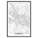 Wall Poster Map of Florence - black topographic map on a white background with labels 130453 additionalThumb 16
