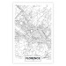 Wall Poster Map of Florence - black topographic map on a white background with labels 130453