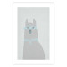 Poster Mysterious Llama - funny animal with ribbons on a solid gray background 130553 additionalThumb 19