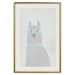 Poster Mysterious Llama - funny animal with ribbons on a solid gray background 130553 additionalThumb 20