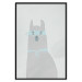 Poster Mysterious Llama - funny animal with ribbons on a solid gray background 130553 additionalThumb 18